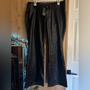 Wild Fable  Black Faux Leather Flare Pants